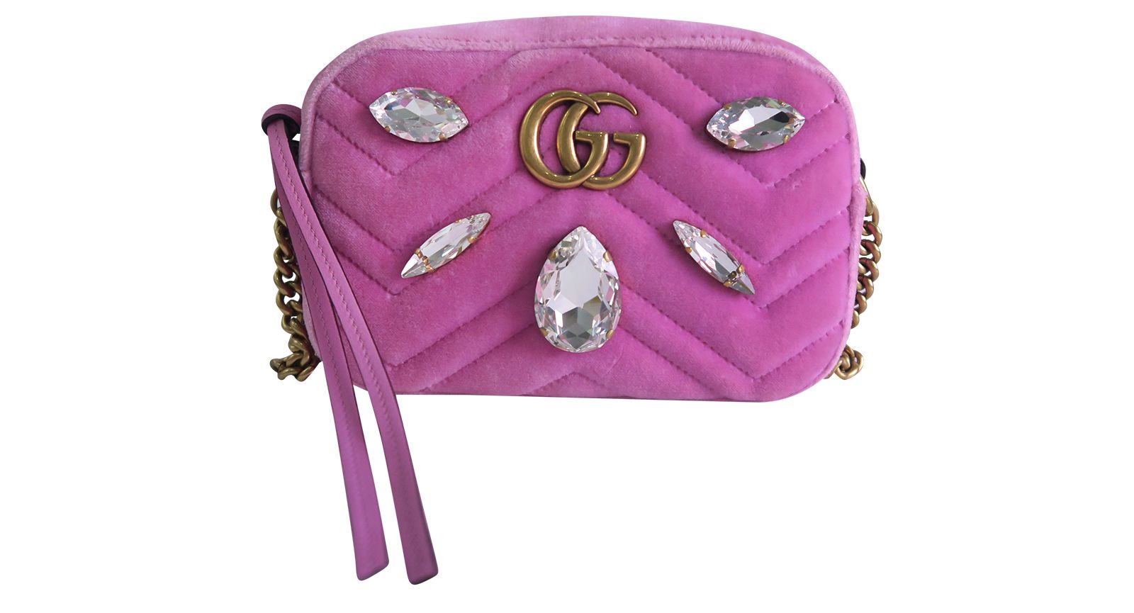 Pink velvet gucci bag online